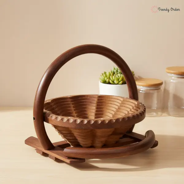 Wooden Foldable Fruit Basket