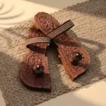 Wooden Sheesham Khadau Hand Carved With Strap