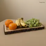 Wooden Bark Platter For Serving Snack