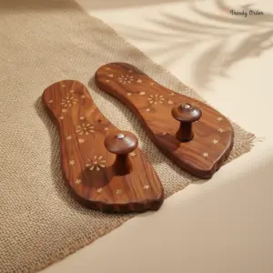 Foot Shaped Wooden Khadau