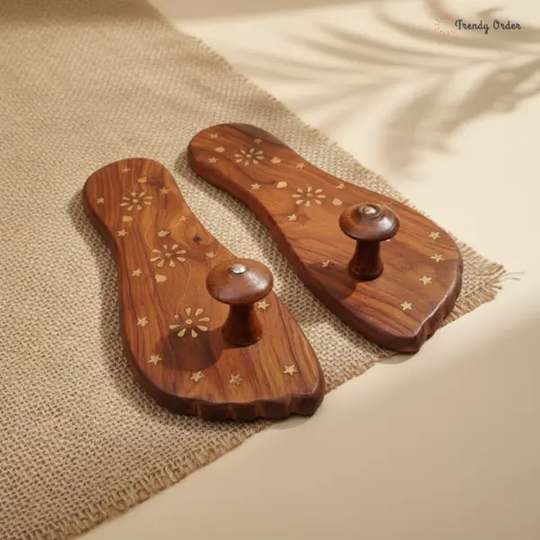 Foot Shaped Wooden Khadau Foot Shaped Wooden Khadau