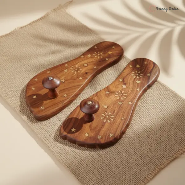 Foot Shaped Wooden Khadau Foot Shaped Wooden Khadau