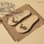 Traditional Papdi Wood Khadau Paduka with Toe