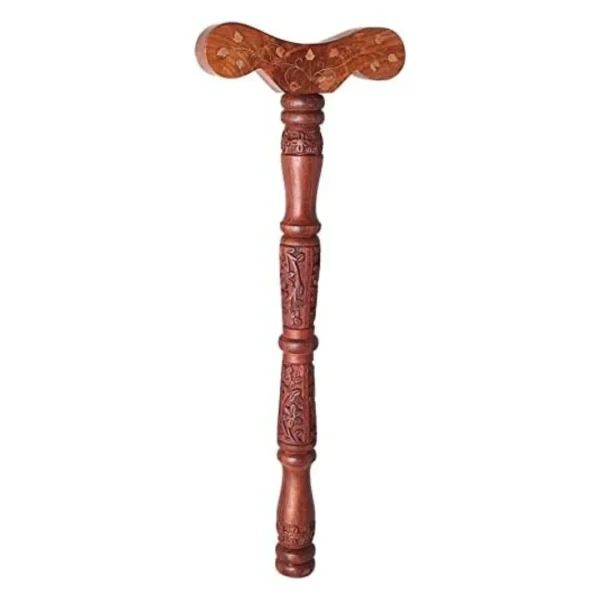 Yoga Danda with Brass and carving