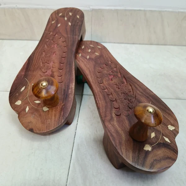 Wooden Khadau Charan Paduka