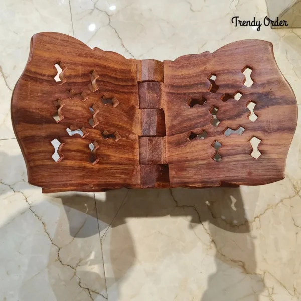 Wooden Foldable Rehal Book Stand for Bhagavad Gita, Ramayana Wooden Foldable Rehal Book Stand for Bhagavad Gita, Ramayana