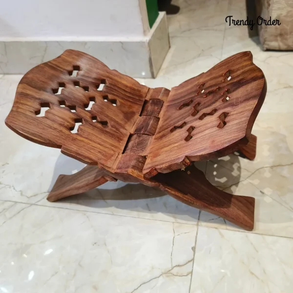 Wooden Foldable Rehal Book Stand for Bhagavad Gita, Ramayana Wooden Foldable Rehal Book Stand for Bhagavad Gita, Ramayana