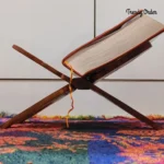 Wooden Foldable Rehal Book Stand for Bhagavad Gita, Ramayana