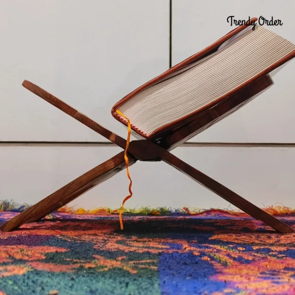 Wooden Foldable Rehal Book Stand for Bhagavad Gita, Ramayana Wooden Foldable Rehal Book Stand for Bhagavad Gita, Ramayana
