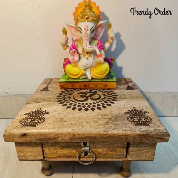 Wooden Pooja Chowki