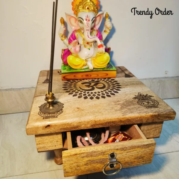 Wooden Pooja Chowki