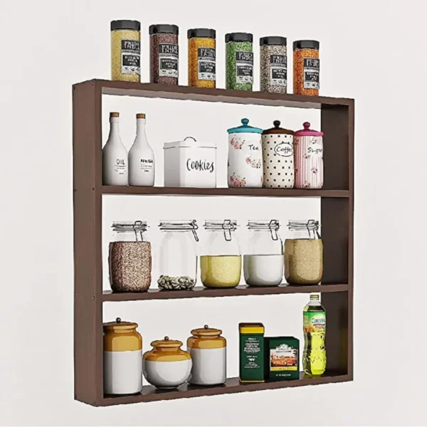 Wooden Kitchen Rack for Spices and Utensils Wooden Kitchen Rack for Spices and Utensils