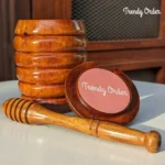 Wooden Honey Jar with Honey Dipper