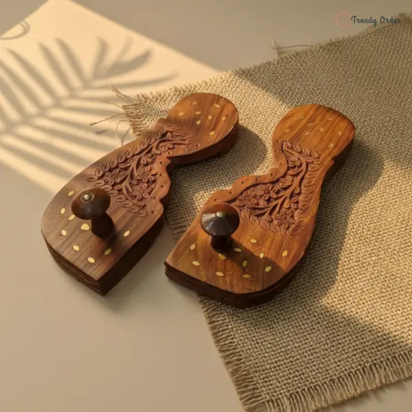 Wooden Khadau Chappal Charan Paduka