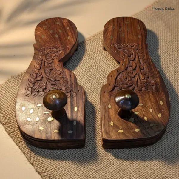 Wooden Khadau Chappal Charan Paduka