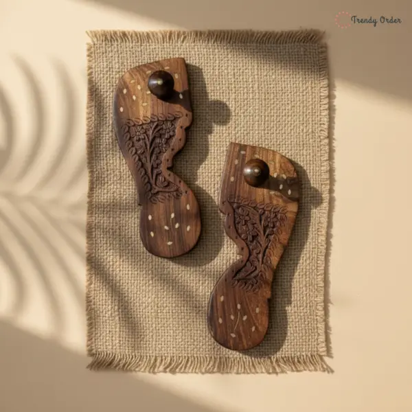 Wooden Khadau Chappal Charan Paduka