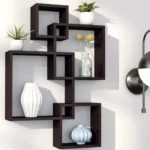 Wooden Black Wall Shelves