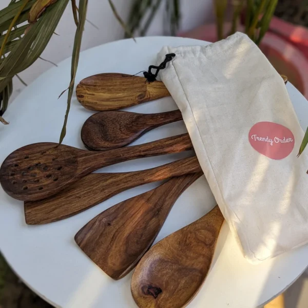 Wooden Spatula & Ladle Set Wooden Spatula & Ladle Set