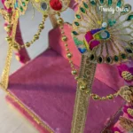 Pink Velvet Jhula for Laddu Gopal