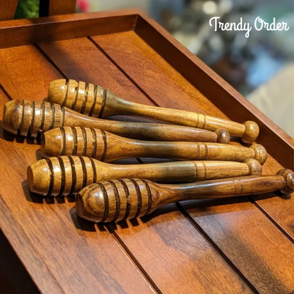Wooden Honey Dipper Spoon Set of 5 Wooden Honey Dipper Spoon Set of 5