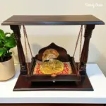 Wooden Laddu Gopal Jhula