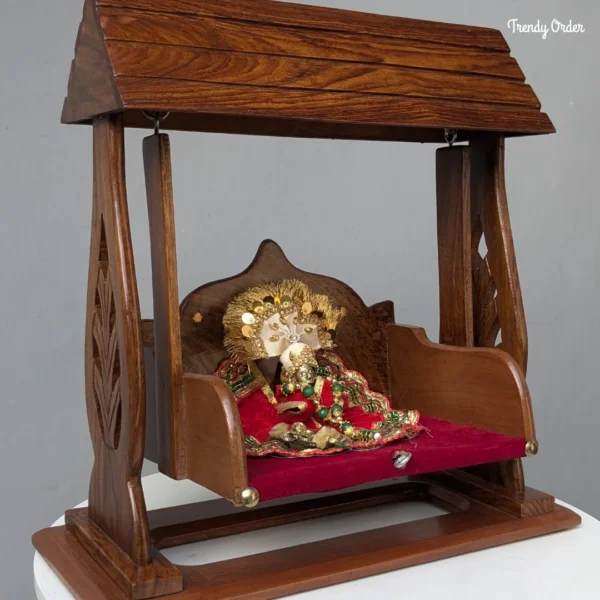 laddu gopal kanha ji jhula wooden laddu gopal kanha ji jhula wooden