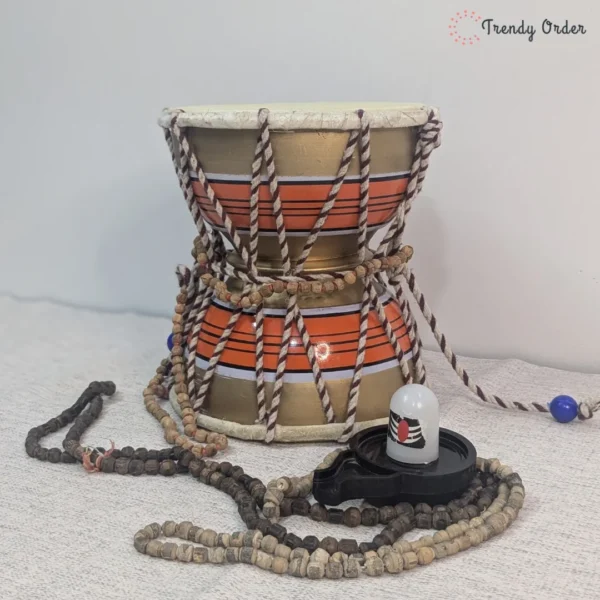 Wooden Damaru for Pooja Ghar Wooden Damaru for Pooja Ghar
