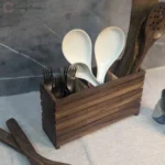 Wooden Cutlery Stand Multipurpose Spoon Holder