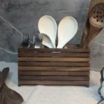 Wooden Cutlery Stand Multipurpose Spoon Holder