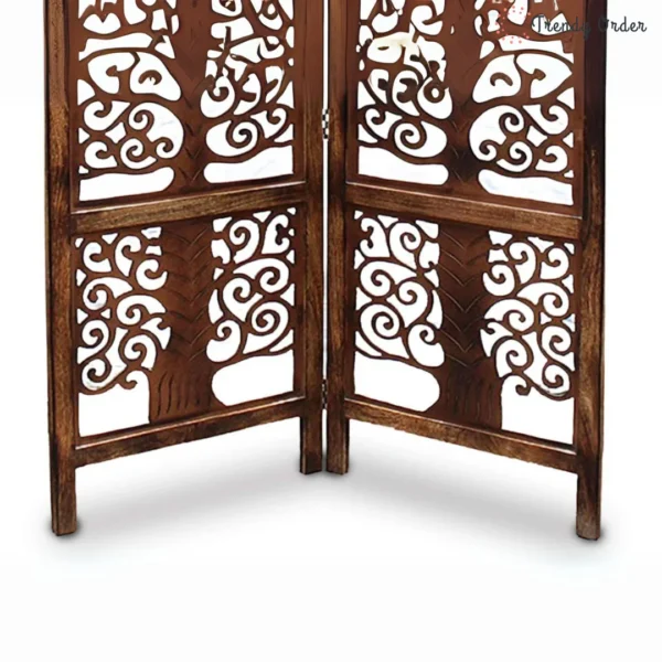 Art Deco 2-Panel Room Divider with Tree Design Pattern Art Deco 2-Panel Room Divider with Tree Design Pattern
