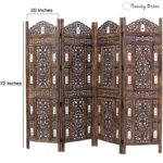 Royal Jali Room Divider with Geometric Carved Design