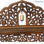 Royal Jali Room Divider with Geometric Carved Design