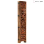 Imperial Carved Room Divider with Lotus Leaf Pattern Design