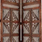 Imperial Carved Room Partition with Geometric Jali Design