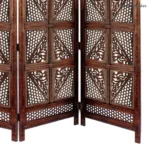 Imperial Carved Room Partition with Geometric Jali Design