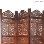 Maharaja Carved Room Partition with Tree of Life Design