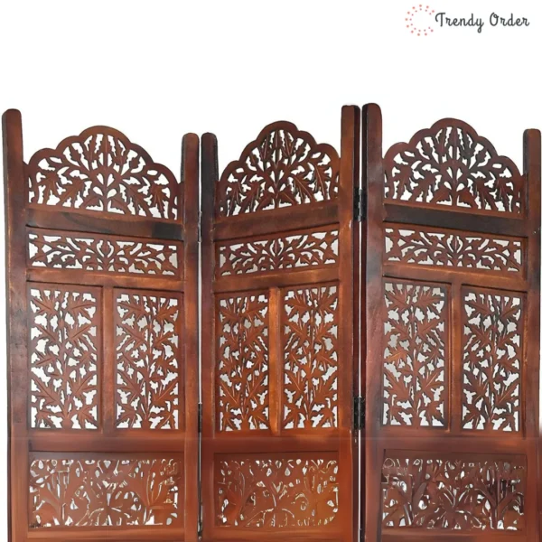 Maharaja Carved Room Partition with Tree of Life Design Maharaja Carved Room Partition with Tree of Life Design