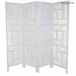 Bracknell Carved Room Partition with Geometric Mosaic Design