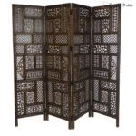 Bracknell Carved Room Partition with Geometric Mosaic Design