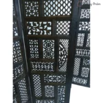 Bracknell Carved Room Partition with Geometric Mosaic Design