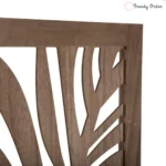 Palm Leaf Room Partition with Tropical Carved Design