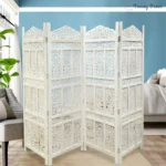 Victorian Carved Room Partition with Floral Filigree Design