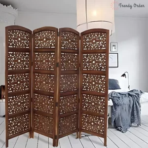 Moroccan Arch Room Partition with Hand-Buffed Antique Finish