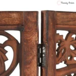 Artisan Room Partition with Carved Vine & Leaf Design