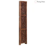 Artisan Room Partition with Carved Vine & Leaf Design