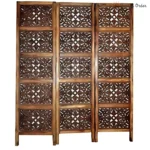 Antique Jali Room Partition with Medallion Center Design