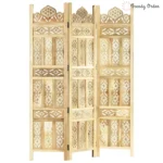 Moroccan Arch Room Partition with Geometric Jali Pattern