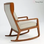 Modern Wooden Rocking Chair Cushioned Comfort Contemporary Design