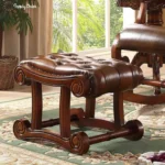 American Style Leather ottoman stool