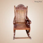 Traditional Indian Rocking Chair Handcrafted Chakra Design